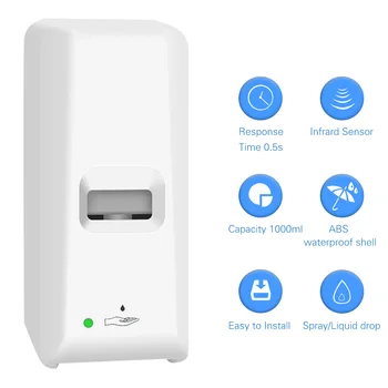 

Automatic Soap Dispenser Wall-mount Liquid Soap Dispenser Infrared Sensor Touchless Dispenser Spray Type Hand Saniziter 1000ML