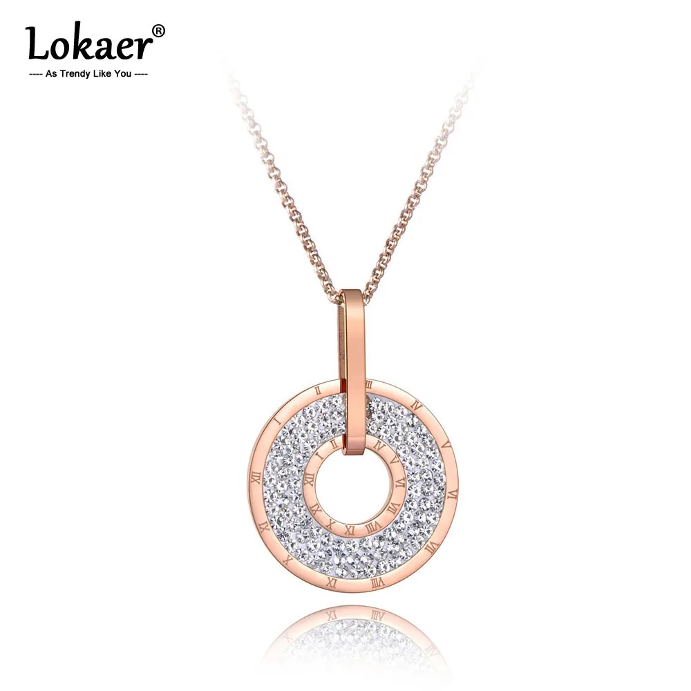 Цепочка Lokaer N19160 женская с подвеской из титановой нержавеющей стали ожерелье