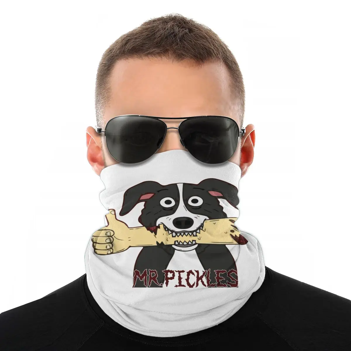 Шарфы Mr. Pickles маска на половину лица унисекс шарф-труба Хэллоуин забавные банданы
