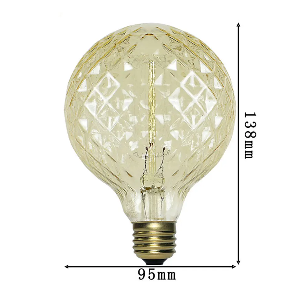 40W Retro Filament Replacement Pineapple Shaped Bedroom E27 Romantic Home Light Bulb Decorative Courtyard Led Holiday Warm White