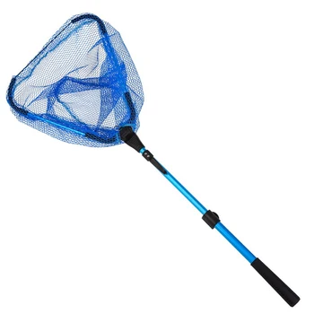 

Blue Telescopic Practical Mesh Catching Triangle 2 Sections Durable Outdoor Accessories Portable Fly Fishing Net Aluminum Alloy