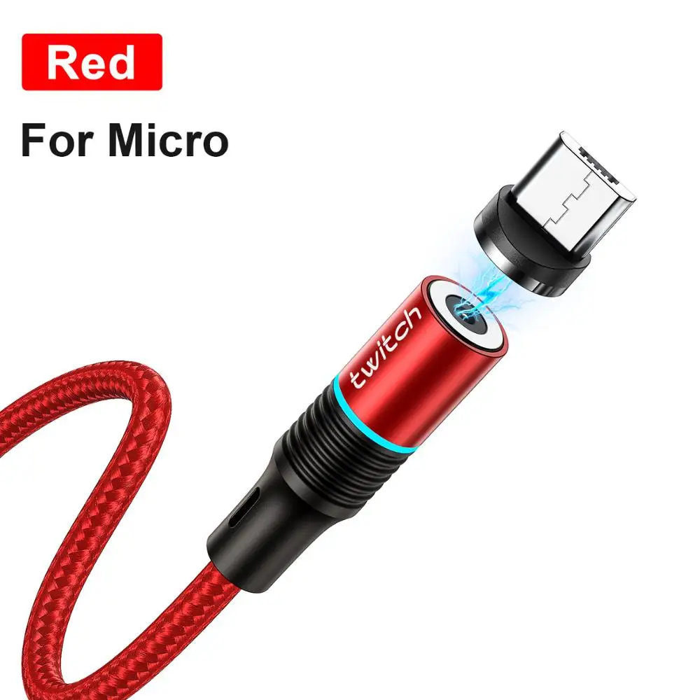 Red Micro Cable Магнитный кабель Micro USB, магнитное зарядное устройство для samsung, Xiaomi, huawei, LG, магнитный шнур для быстрой зарядки, кабель Microusb - Цвет: Red Micro Cable