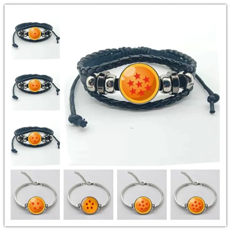 Поп аниме Dragon Ball фигурка поп игрушка многослойный тканый кожаный браслет Гоку стеклянный браслет с пулями детский подарок