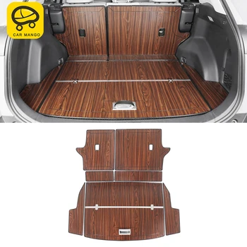 

CarManGo for Toyota RAV4 XA50 2019 2020 Car Rear Trunk Mats Cargo Liner Set Synthetic Wood Tray Wooden Pad Boot Mat Carpets