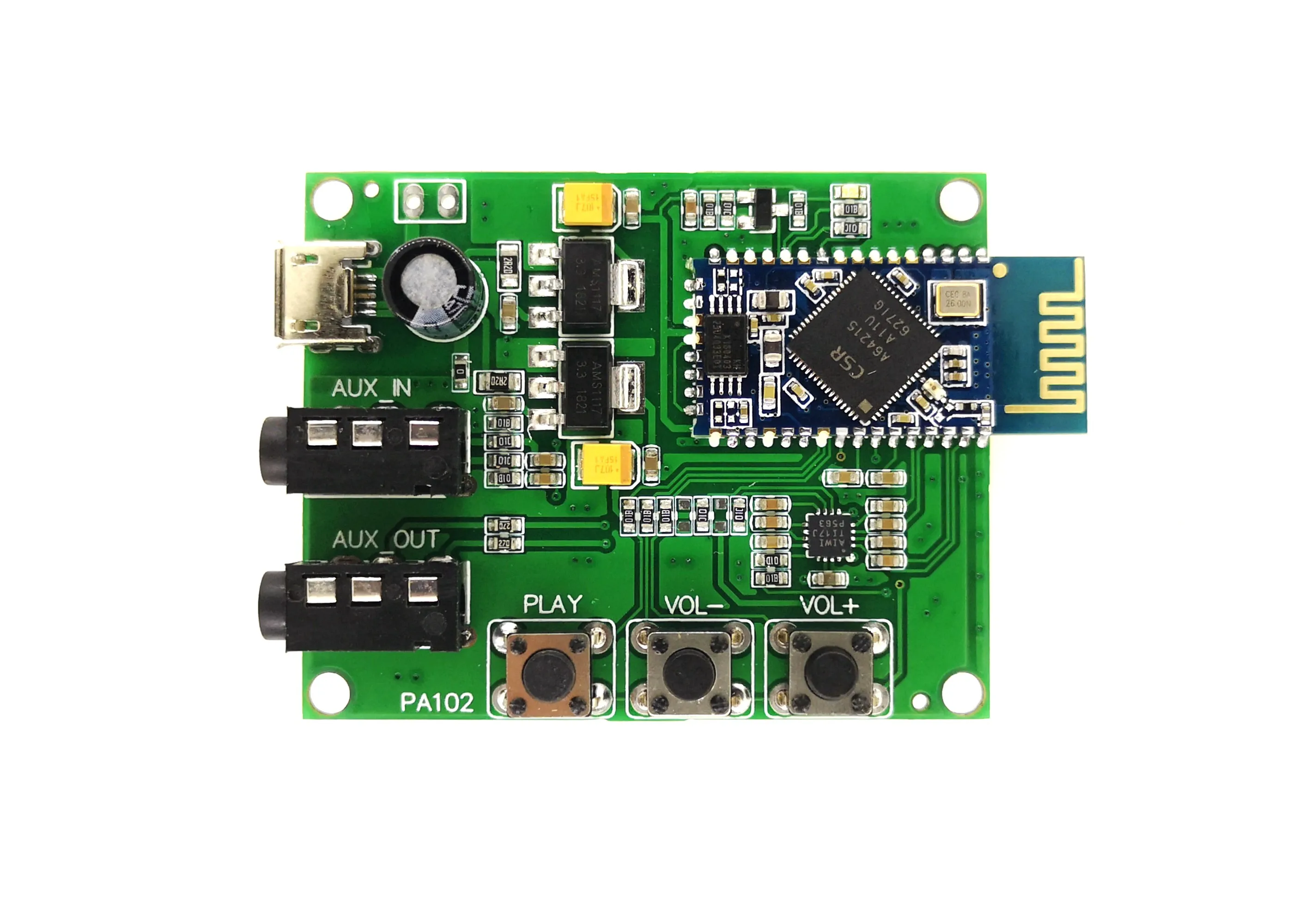 

PA202 Bluetooth 4.2 Audio Receiver Module Aptx-LL Amp CSRA64215 Aux