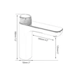 Смеситель для ванной комнаты KEMAIDI, хромированный светодиодный цифровой мощный латунный кран для раковины, смеситель для холодной и горячей воды с цифровым дисплеем, черный ► Фото 2/6