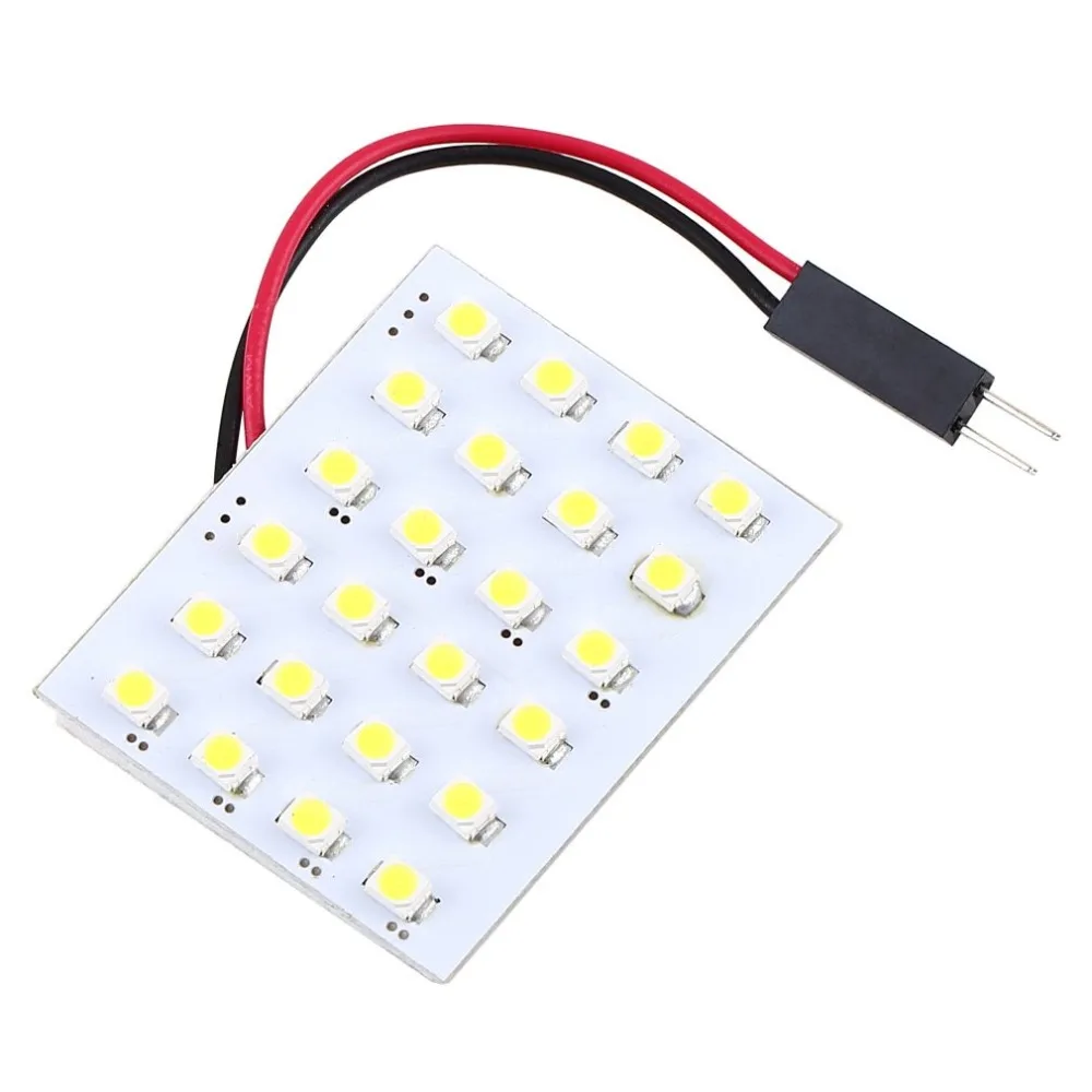 1 комплект DC 12V светодиодный панель для чтения T10 BA9S Foon 3 Адаптеры 24 SMD 5050 белый салон для автомобиля Купол свет plug& play