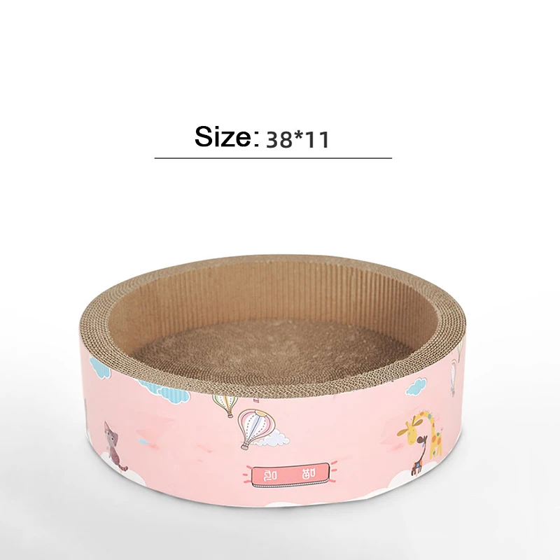 Pink S Hoopet кошка игрушка царапин Зажимная панель с игрушки для кошек Catnip для кошек гофрированная интерактивная игра игрушка лежанки - Цвет: Pink S