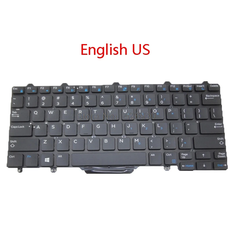 Ноутбук США Великобритания JP LA SL GR клавиатура для DELL 7350 E5250 E5270 E7250 E7270 E7450 E7470 3160 3150