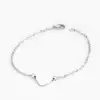 Dropshipping Custom Engraved Simple Heart Bracelets Gift For Women Romantic Jewelry Accessories Stainless Steel Chain Bracelet 2