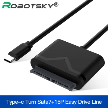 

USB 3.1 Type C to Sata 7+15P Cable Adapter 2.5/3.5 Inch Hard Drive SSD Adapter Cable For Hard Drive Disk Converter For Macbook