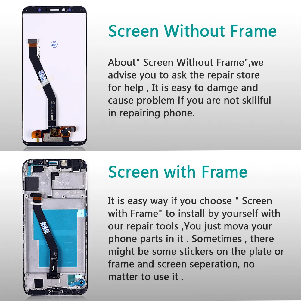 Huawei Y6 ЖК-дисплей олеофобное покрытие и 10 точечный сенсорный дигитайзер сборка Vancca2 рамка huawei Y6 Prime экран