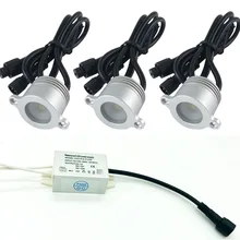 1 Вт CREE 12 вольт DC IP67 Светодиодный мини-прожектор с водонепроницаемым драйвером+ провода+ разъем поручень для лестницы точечное освещение
