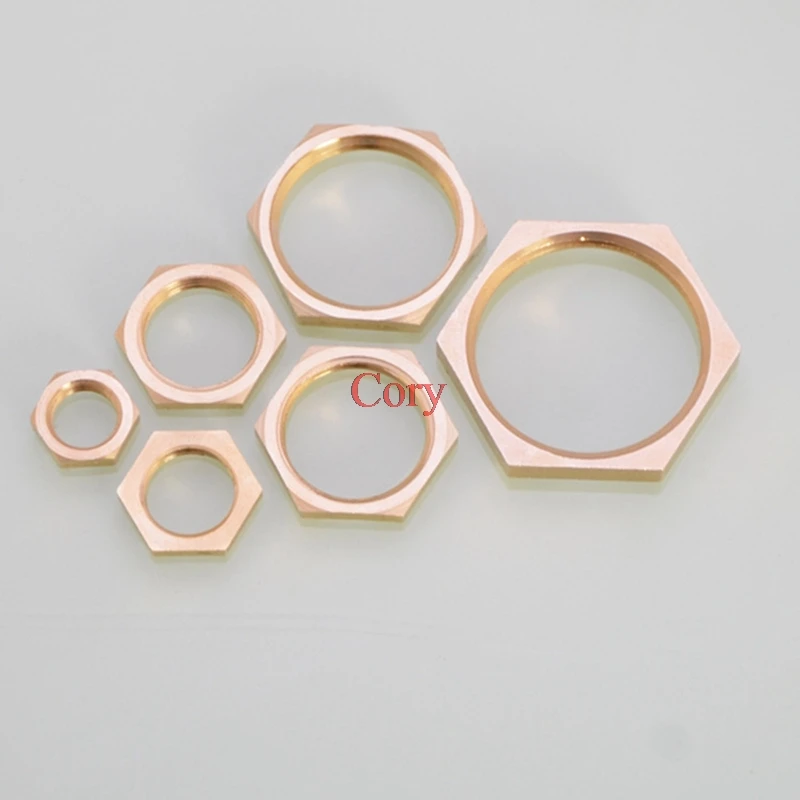 Латунные гайки с шестигранным замком 10 шт. фитинг для труб/8 "1/4" 3/8 "1/2" 3/4