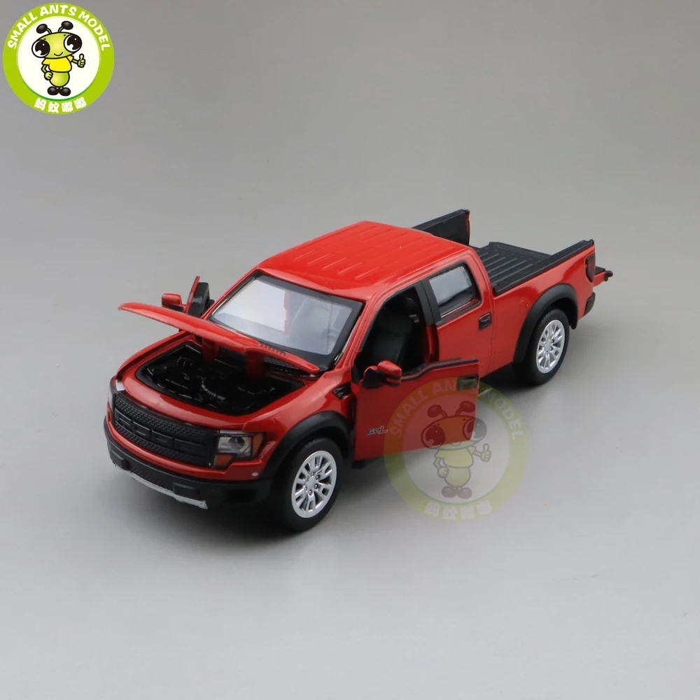 1/34 Ford F150 F-150 Raptor пикап литая модель автомобиля игрушки для детей Детское звуковое освещение Вытяните назад Подарки для мальчиков девочек