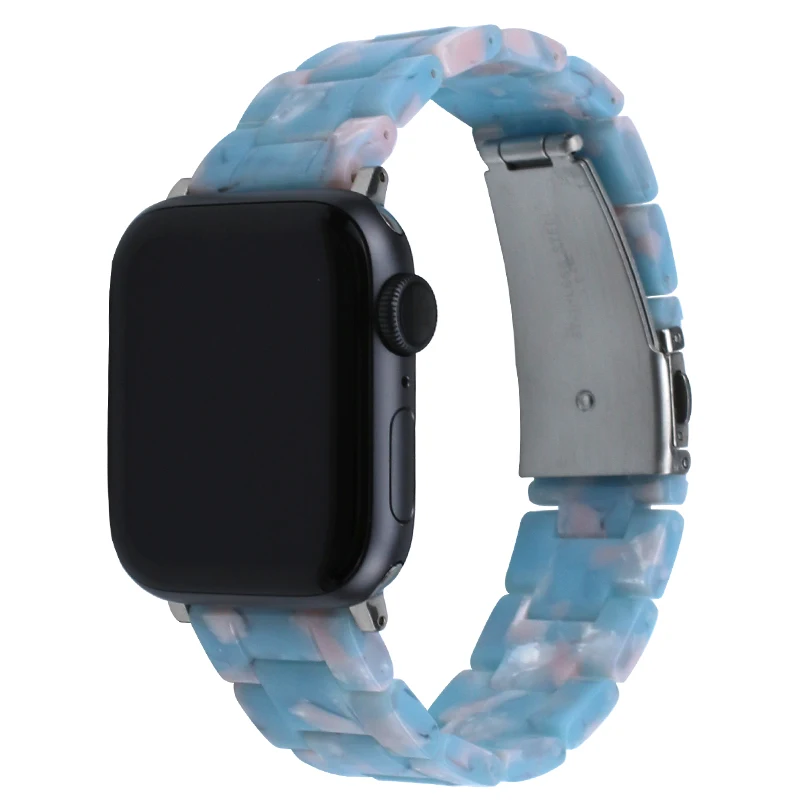 Ювелирный Браслет из полимерного материала, черепаховый ремешок для Apple Watch, ремешок 38 мм, 40 мм, 42 мм, 44 мм для Apple iWatch, ремешок серии 2, 3, 4, 5