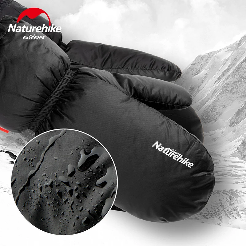 Naturehike перчатки с гусиным пухом для катания на открытом воздухе теплые перчатки для катания на лыжах морозостойкие рукавицы Водонепроницаемые зимние спортивные