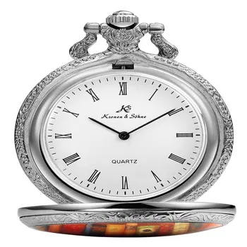 

KS Brand Books Pattern Case Roman Numberic Dial Retro Mens Quartz Clock Clip Fob Chain Jewelry Male Pocket Watches Gift /KSP096