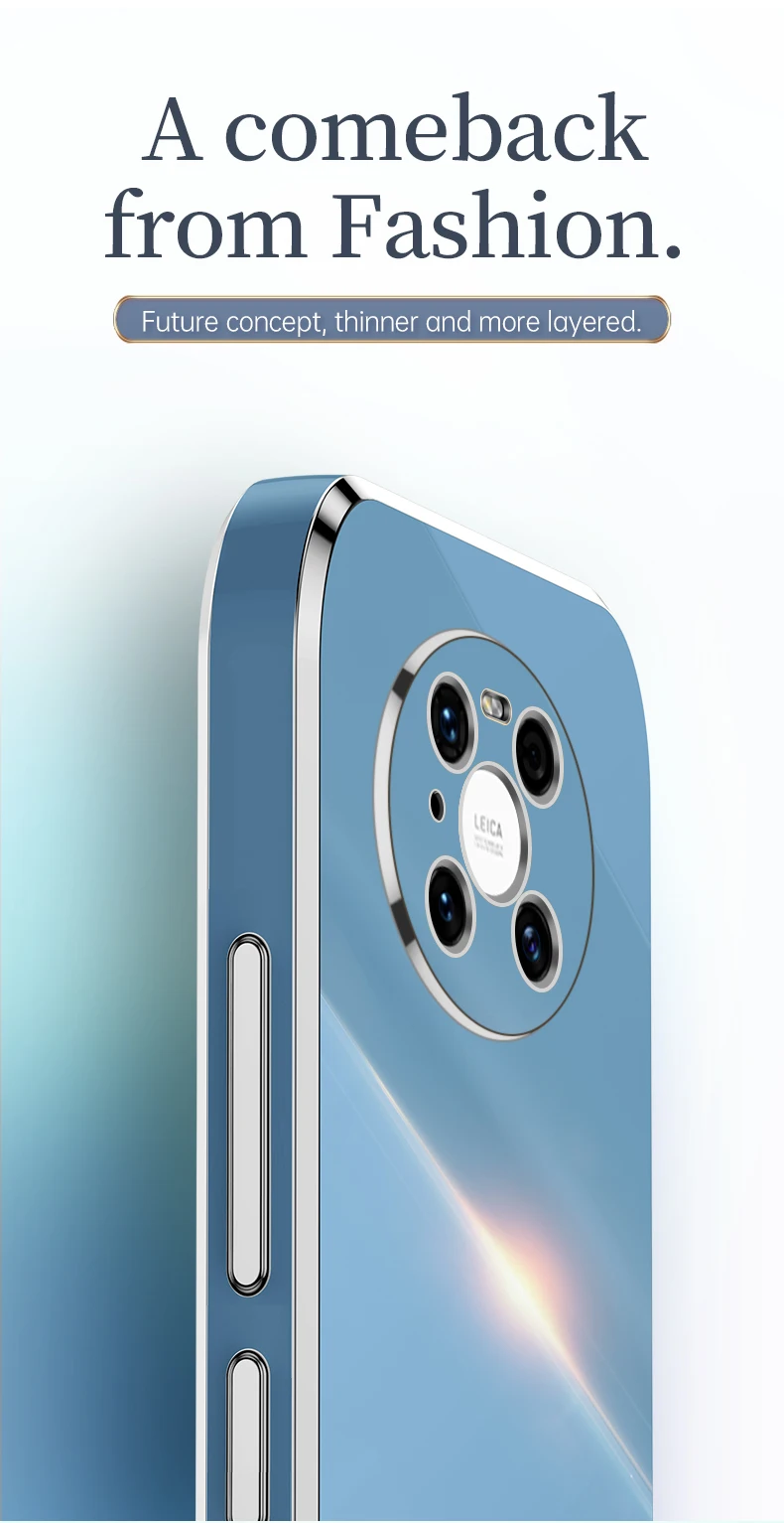 Custodia morbida in silicone placcatura quadrata di lusso per Huawei Mate 30 40 Pro Nova 8 SE P30 P50 P40 Pro Lite Custodia antiurto per caramelle_voghion.com