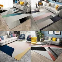 Ковры для гостиной, утолщенный ковер с геометрическим рисунком в скандинавском стиле для спальни, гостиной, стола, аксессуары для мытья рук