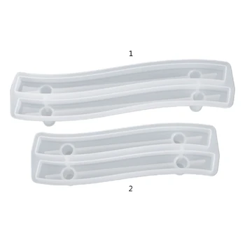 

Crystal Epoxy Resin DIY Mold Fruit Plate Bending Handle Casting Silicone Mould A2UA