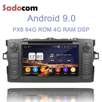 

PX6 DSP 2 din Android 9.0 Car DVD Player 64GB ROM 4GB RAM 8 core car radio 5.0 For Toyota Auris 2010-2014 multimedia autoradio