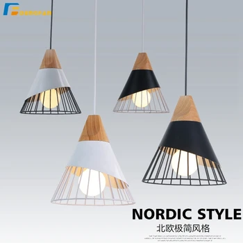 

Nordic iron pendant lights scandinavian bar restaurant cafe table villa office simple E27 pandent Lamp lighting