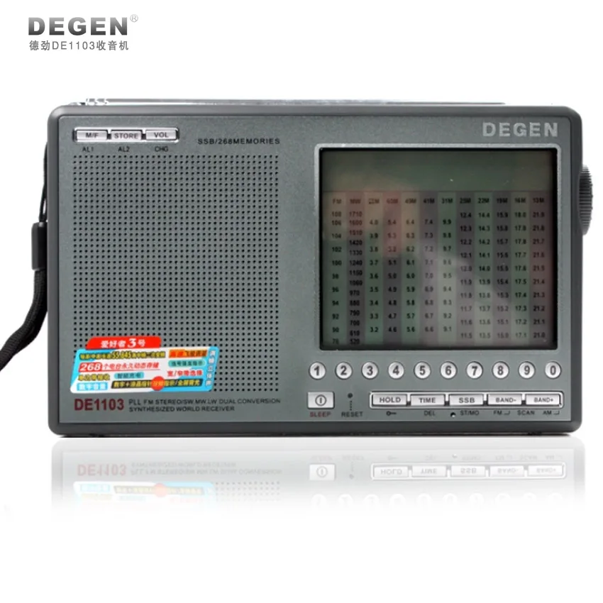 Degen DE1103 радио DSP FM SW MW LW SSB цифровой мир приемник внешняя антенна портативный радио рекордер