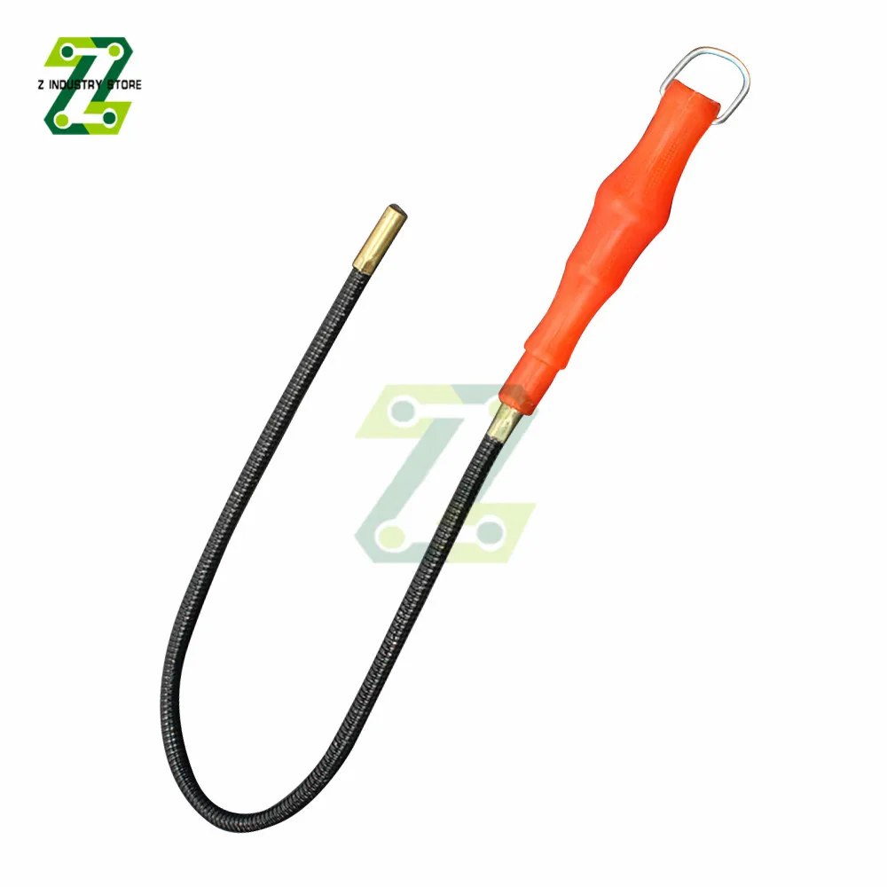 Magnetic Picker 60cm Magnetic Pickup Tool Repair Pick Up Red Plastic Handle Bendable Metal Grabber LED Light Magnet Garage Tool