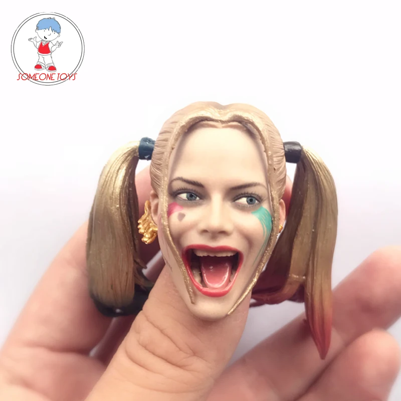 

1/6 Scale Harley Quinn Head Sculpt Female Joker Head Carving Model for 12" DIY Action Figure Accessories