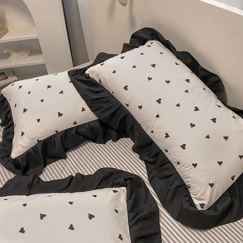 Waliicorners Queen King Quilt Duvet Cover Set Pillowcases Double Bed Set Luxury Soft Princess Ruffle Flower Plaid Bedding Set 33 Hfbe61b60ffea44ed8a9239e084c2e03fX