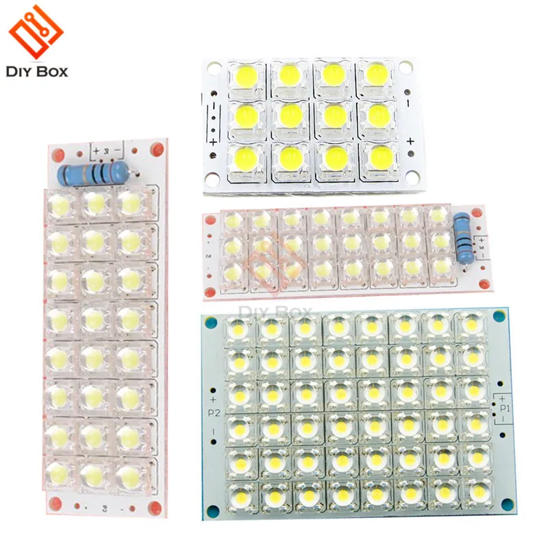 DC 3V-5V12V 12 Bits de 24 Bits de 48 Bits LED blanco Super brillante LED piraña Junta LED nocturno lámpara de luces para