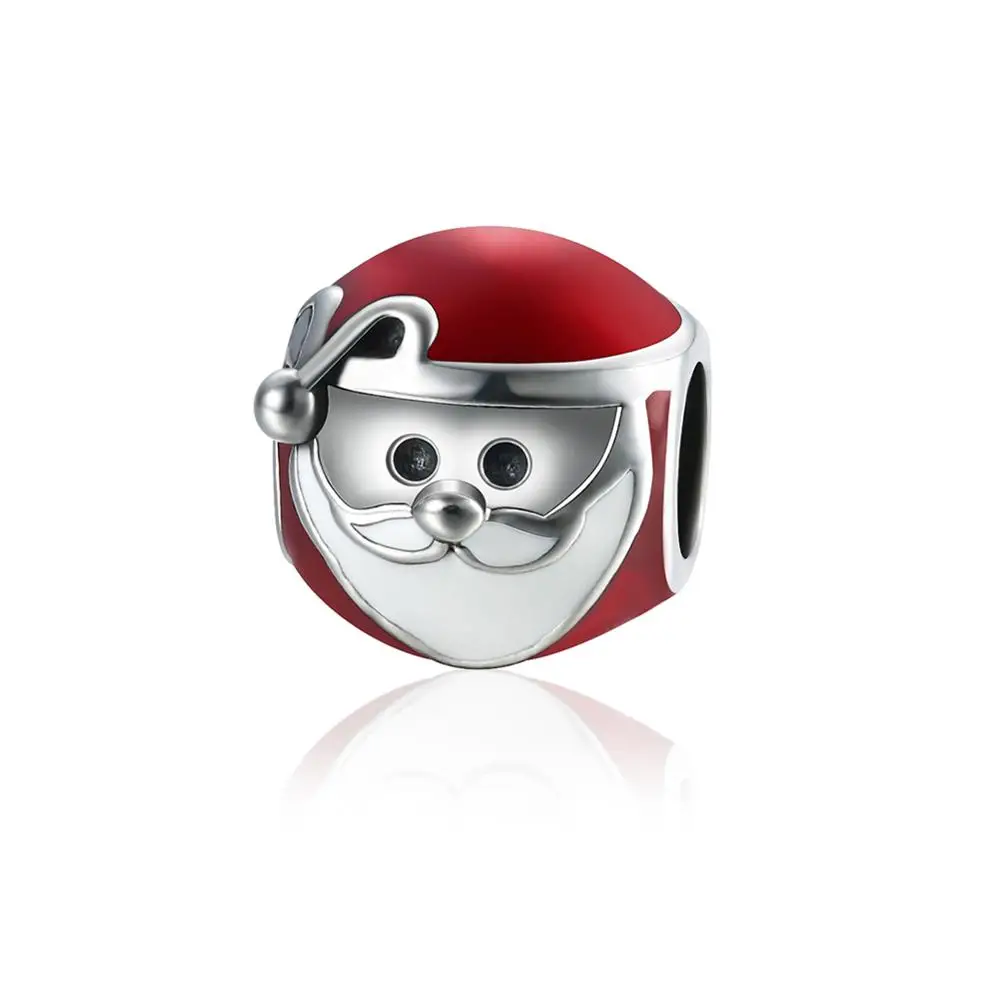SILVERHOO, Настоящее серебро 925 пробы, милый браслет Санта Клауса, аксессуары для женщин, серебряные ювелирные изделия, рождественский подарок - Цвет: Santa Claus
