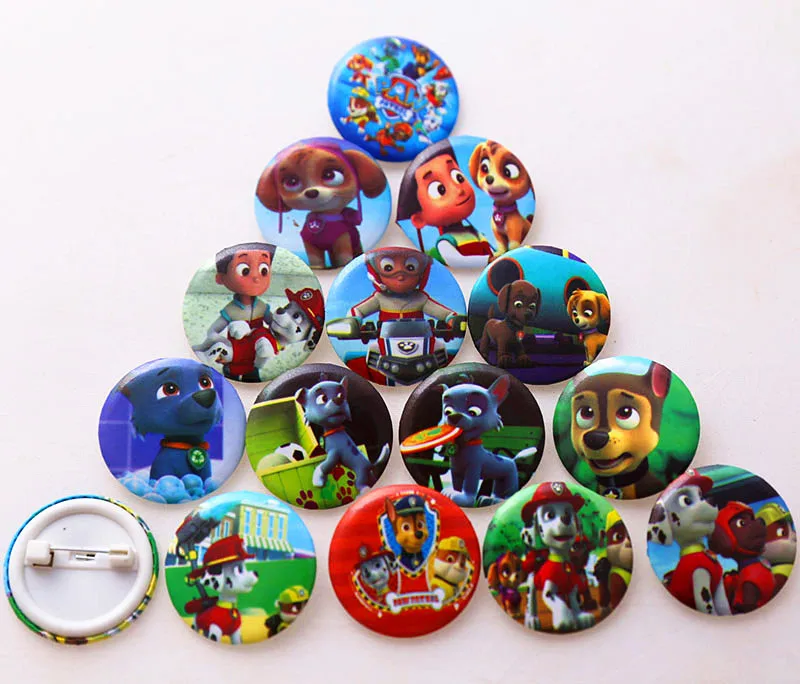 Paw Patrol Round Metal Badge Rescue Dog Toys Birthday Party Decoration Supplies Cartoon Toy Children Gifts for Boys | Игрушки и хобби