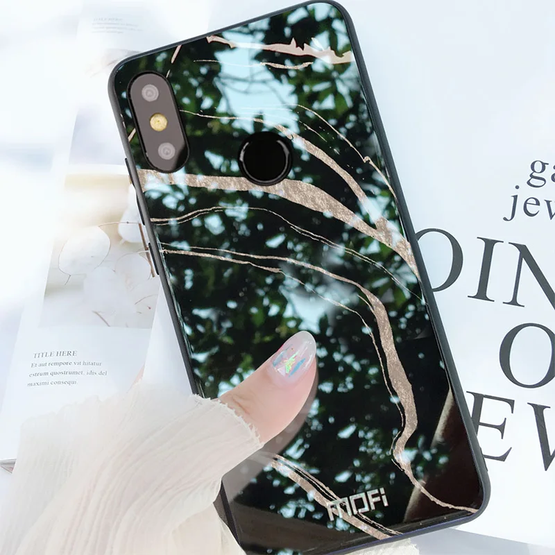 

Mi Max 3 Case Cover Glass Hard Back Cover For Xiaomi Mi Max 3 Case Marble Grain For Xiaomi mi max3 Case Black For Xiaomi Max 3
