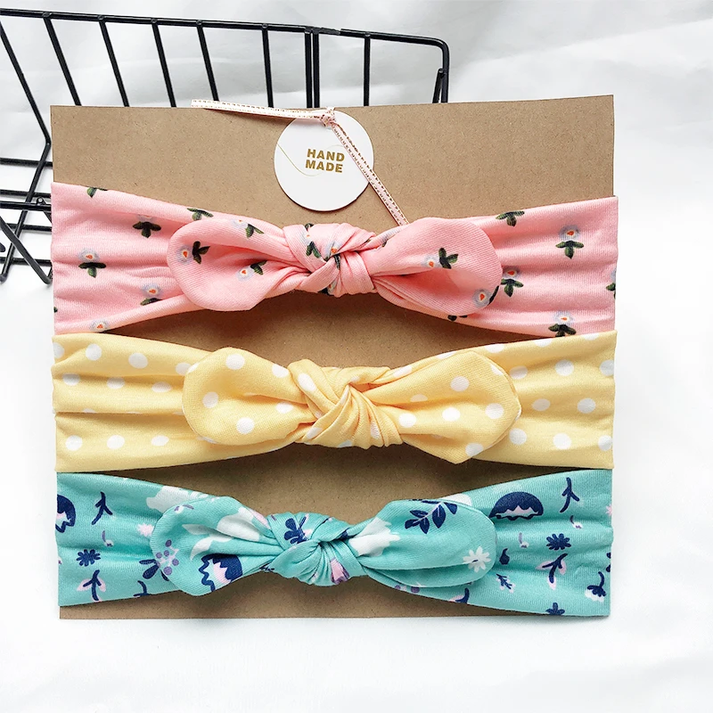 Children's Finger Toothbrush 3pcs/Lot New Desgin Headband For Girls Cute Rabbit Ears Headbands Soft Stretch Knit Hair Bands Baby Hair Accessories Baby Accessories discount