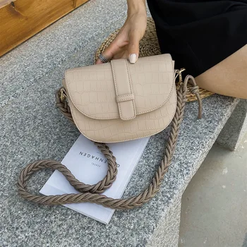 

women's bag Bag For Women Barrel-shaped Bag 2020 Summer New Joker Shoulder Messenger Bag Fashion Saddle Bag