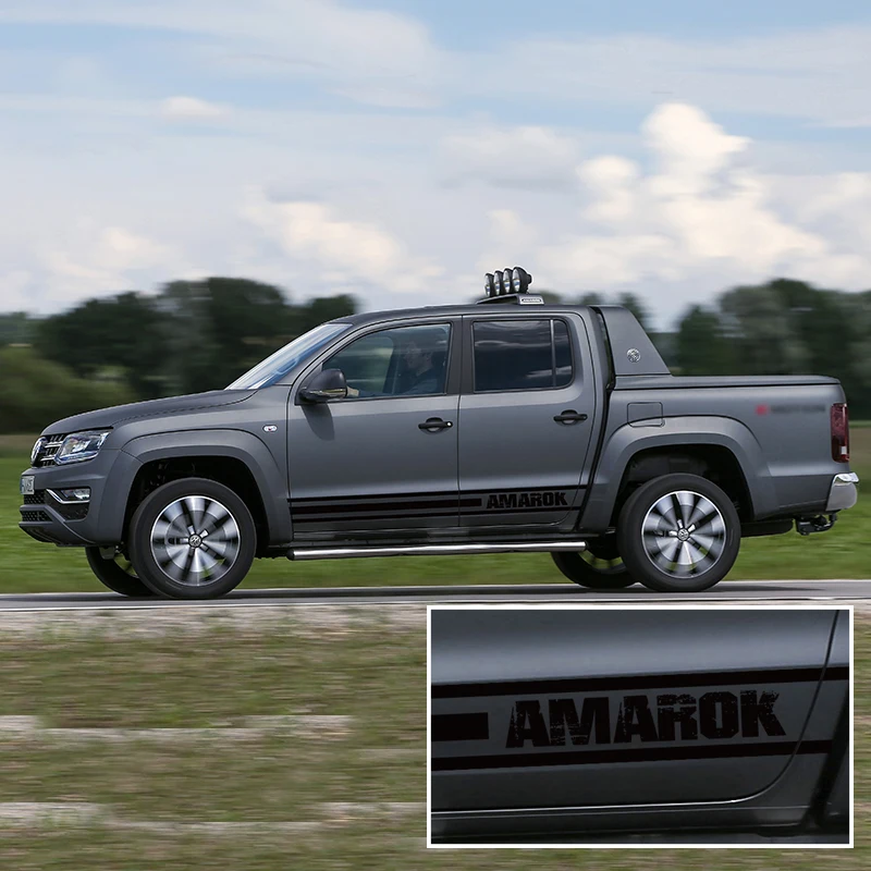 2 шт боковой двери полоса графическая виниловая наклейка подходит для vw amarok 2009