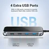 Vention USB C концентратор Type-C к HDMI Мульти USB 3,0 концентратор адаптер Thunderbolt 3 для MacBook Pro USB-C 3,1 сплиттер порт Type C концентратор ► Фото 3/6