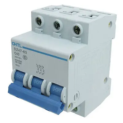 

AC 240V/415V Rated Current 40A 3 Pole Miniature Circuit Breaker
