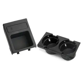 

1 Set Front Center Console Drink Cup Stand Holder Plastic Storing BOX Interior Accessories For BMW E46 3 Series 1999-2006