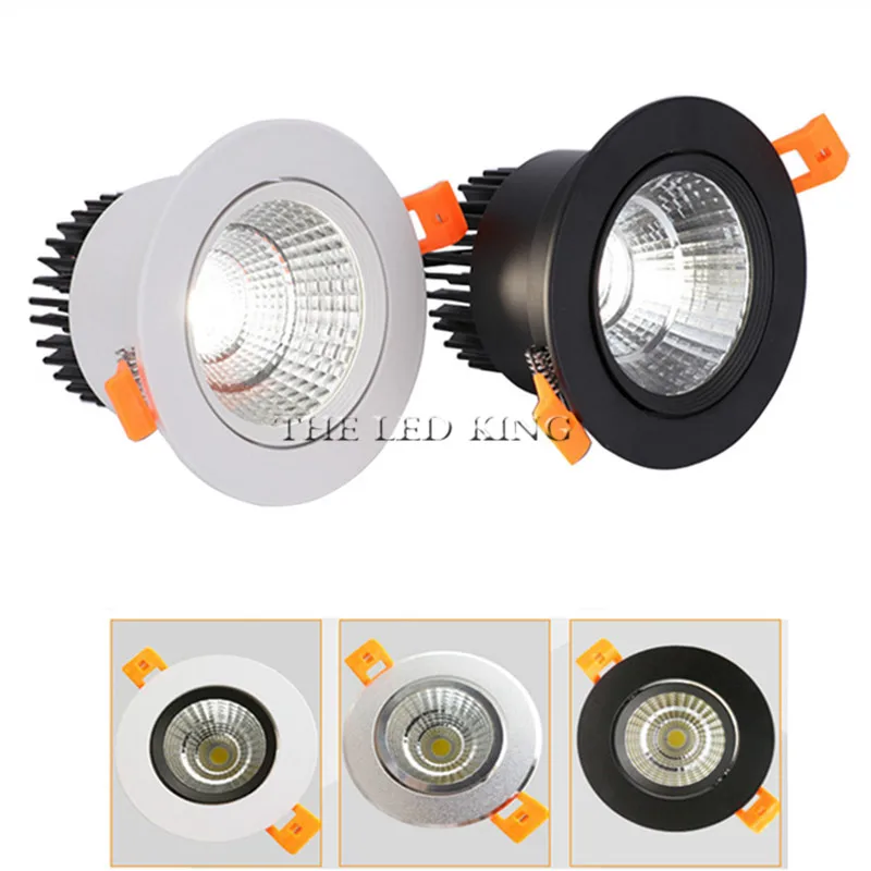 COB LED Downlights Real 3W 5W 9W 12W 110V-240V White Ceiling Spot Lamp 2.2 Inch 55mm 75mm Cut Hole No Flicker Lighting Fixtures COB LED Downlights Real 3W 5W 9W 12W 110V-240V White Ceiling Spot Lamp 2.2 Inch 55mm 75mm Cut Hole No Flicker Lighting Fixtures
