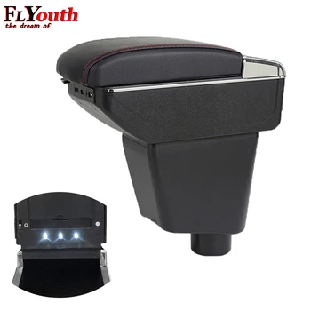 

Car Armrest Box For Renault Kaptur Captur QM3 2014-2017 USB Charging LED Light Arm Rest Rotatable Centre Console Storage Box