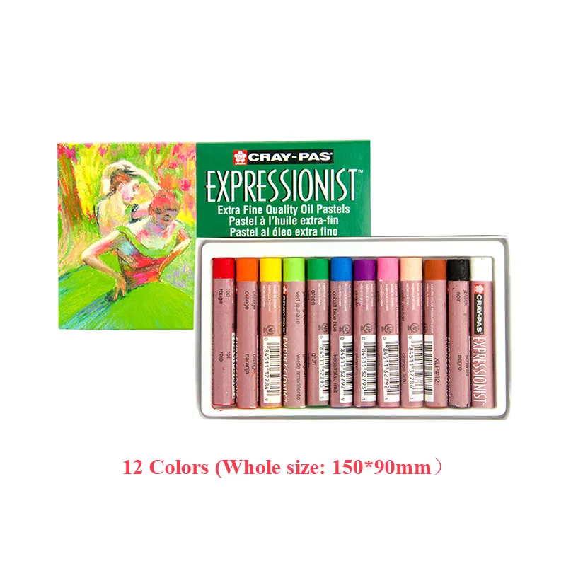 XLP-12colors SAKURA XEP/XLP набор для масляной пастели 12/16/25/36/50 Цвета цилиндрический мелки моющиеся студент Рисование граффити товары для рукоделия - Цвет: XLP-12colors