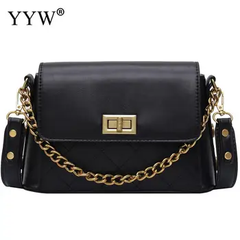 

Vintage Messenger Bag Small Chain Handbag Women Fashion Black White Crossbody Bags Casual Travel Bag Attached With Hanging Strap