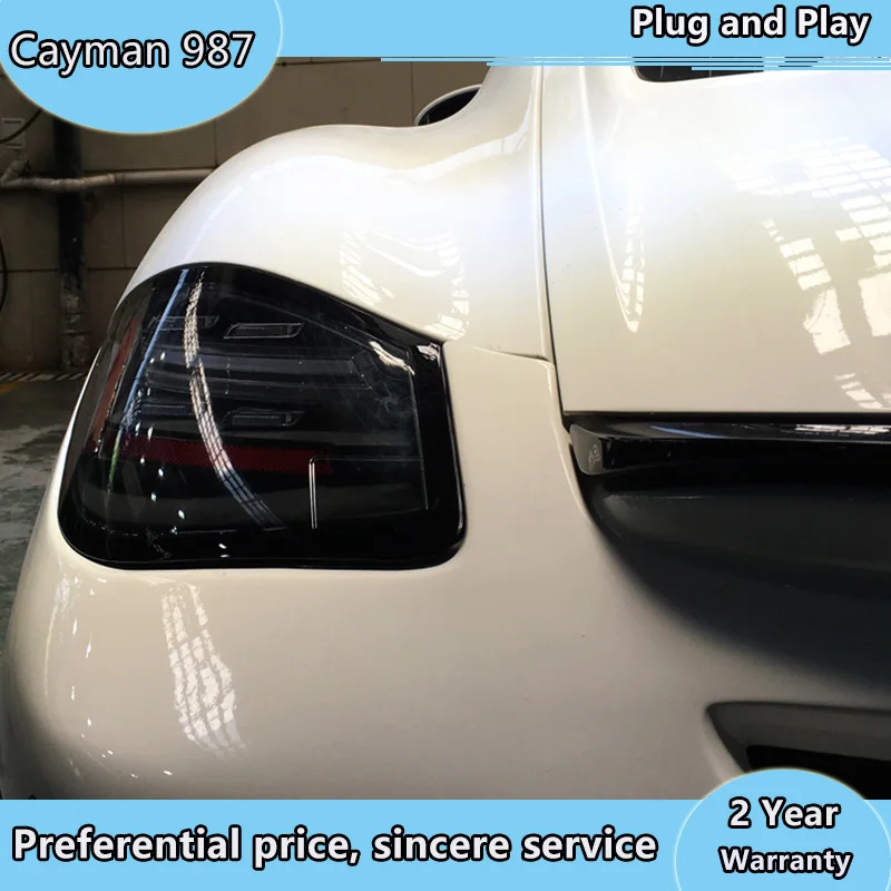 Автомобильные задние фонари для Porsche Cayman 987-2 года 2009-20012 задние фонари светодиодный задний фонарь задний багажник крышка лампы drl+ сигнал+ тормоз+ обратный