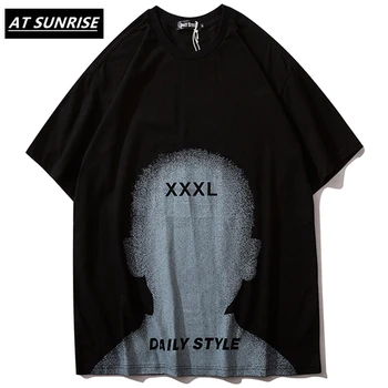 

men t shirt hip hop funny t shirts oversized harajuku streetwear Summer Short Sleeve Loose T-Shirt Cotton Black white Tops Tees