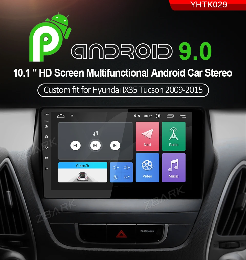 Perfect android 9.0 car Radio Multimedia Player HD  Navigation GPS 2 din For Hyundai ix35 Tucson 2009 2010 2011 2012 2013 2014 YHTK029 0