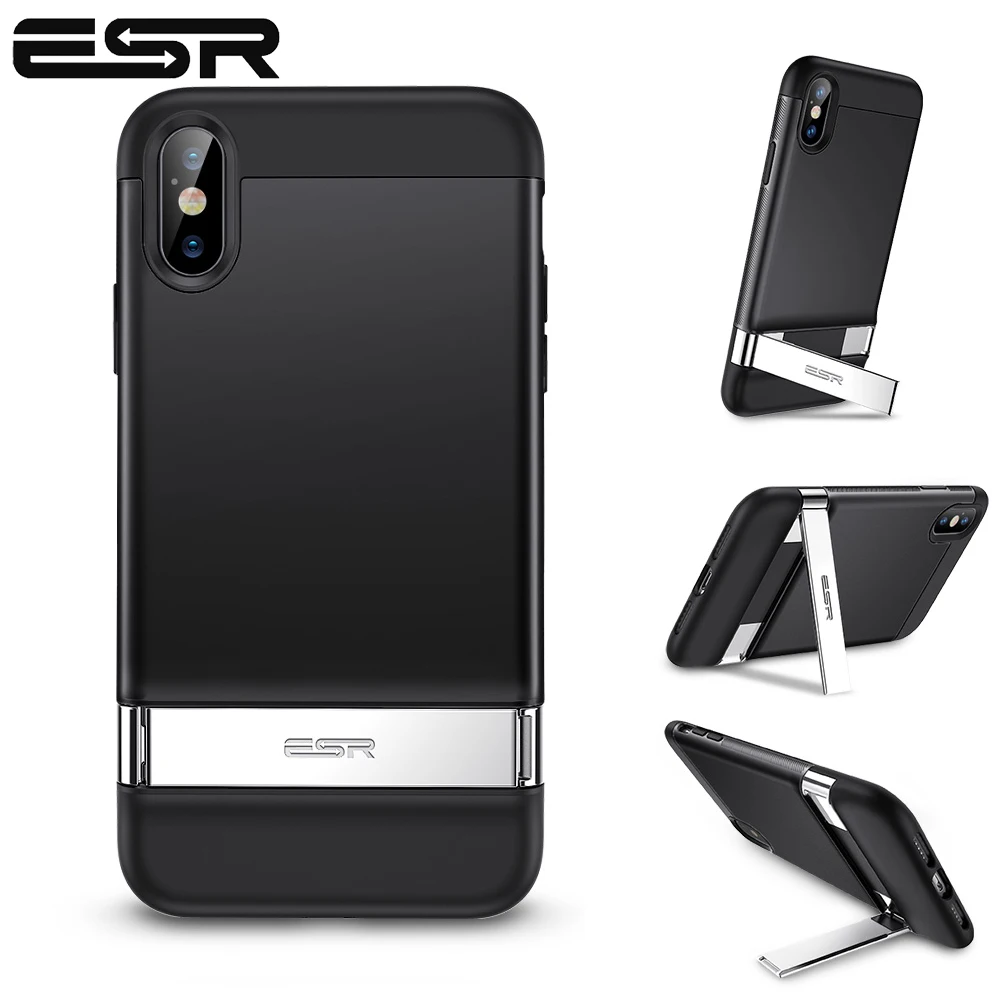 Чехол ESR для iPhone XR X XS Max SE2 8 7 Plus металлический чехол с подставкой вертикальный