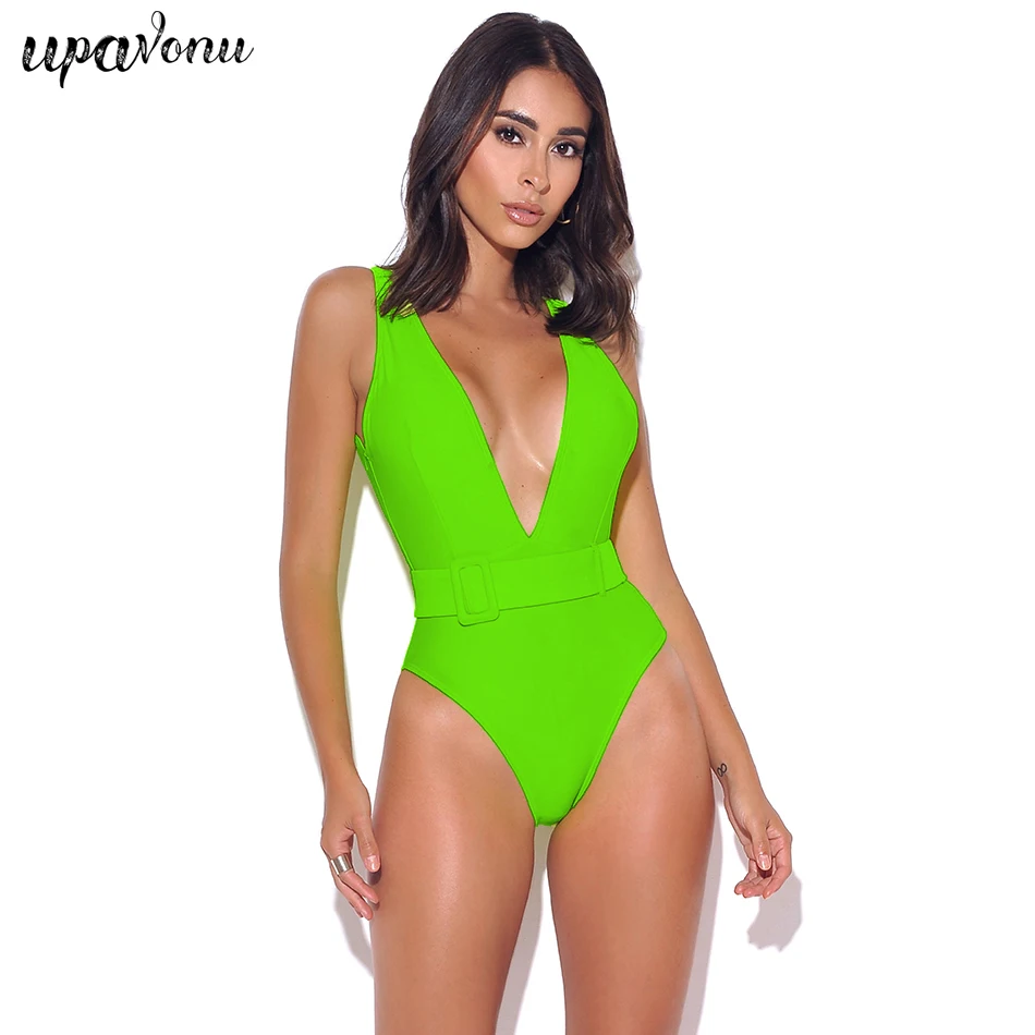 Новинка 2019 летние пляжные однотонные колготки женский слитный купальник с